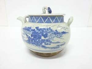 瀬戸印判手　染付　急須